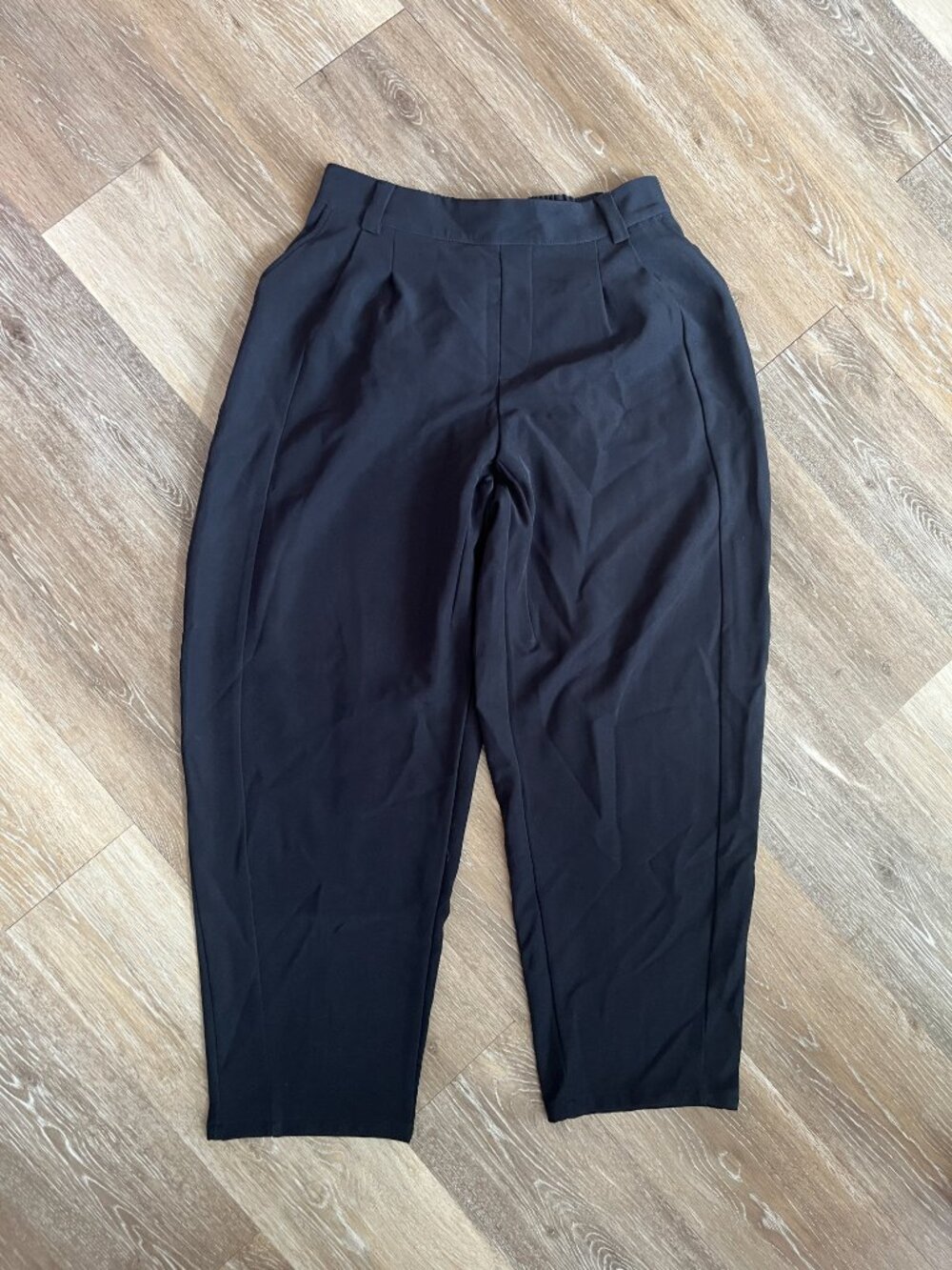 Halara Navy Mid Rise Pocket Barrel Leg Baggy Work Pants